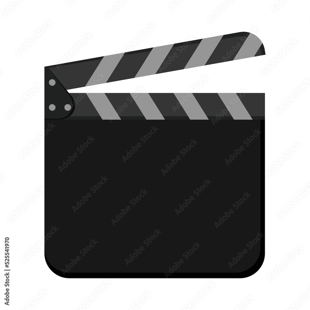 clapper board vector illustration, great for cinema and children's filmmaking themes