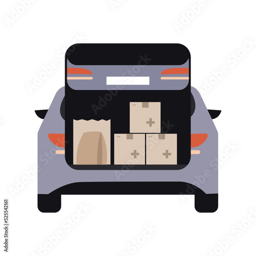 Set of humanitarian aid material assistance governmental help. Drones, car, truk, body armor, volunteers, army donation. Save Ukraine. Vector isolated on background in flat style