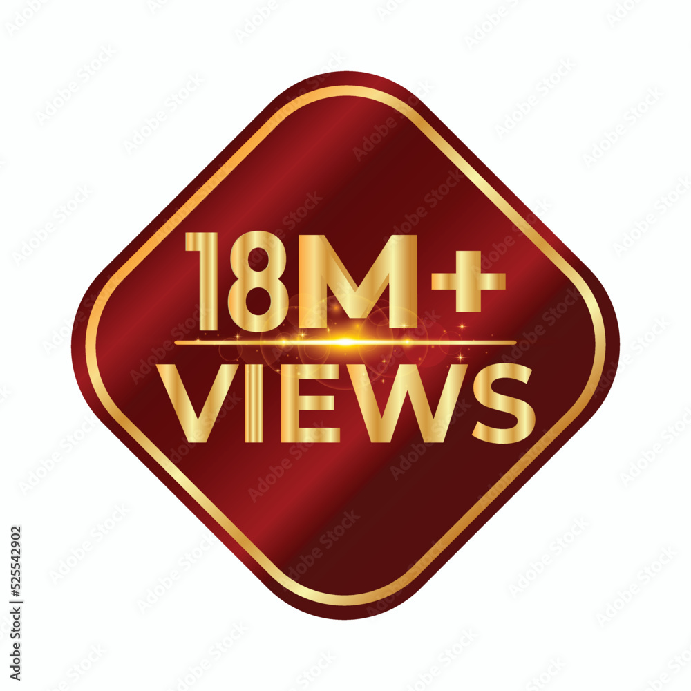 18 Million Plus Views Vector Design. 18 Million Plus Views Vector Design.