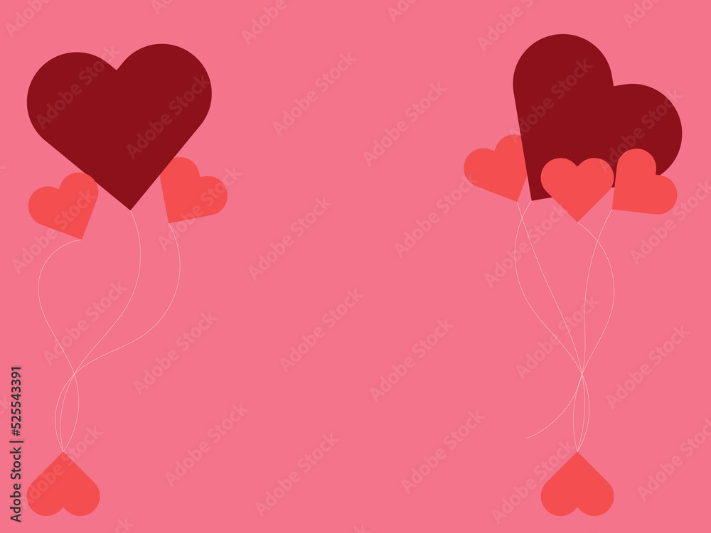 Vector illustration of a heart or love balloon icon. suitable as a template, logo, or business card