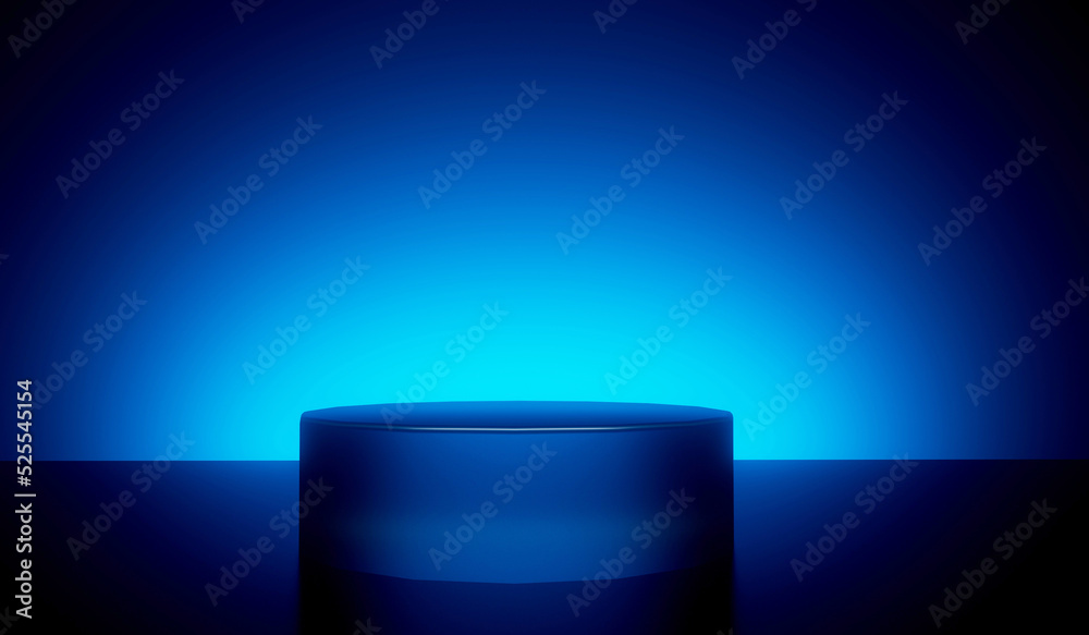 Abstract geometric minimal podium background shape for cosmetic and product display showcase. 3D Render