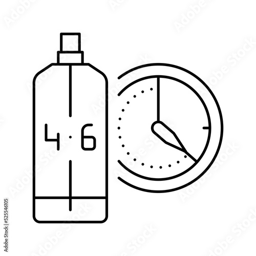 eau de toilette edt cosmetic line icon vector illustration