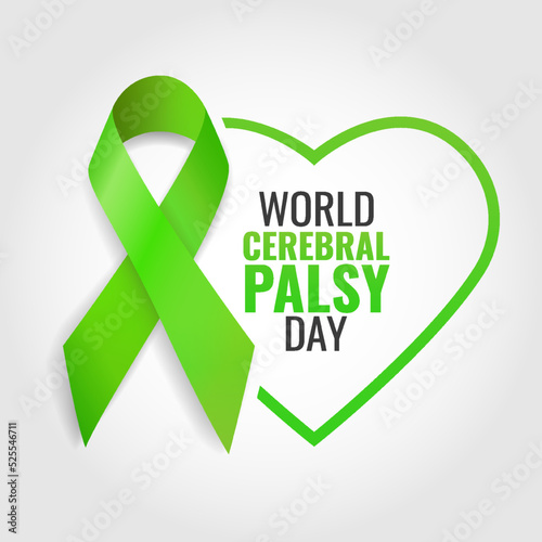 Vector Illustration of World Cerebral Palsy Day. 
