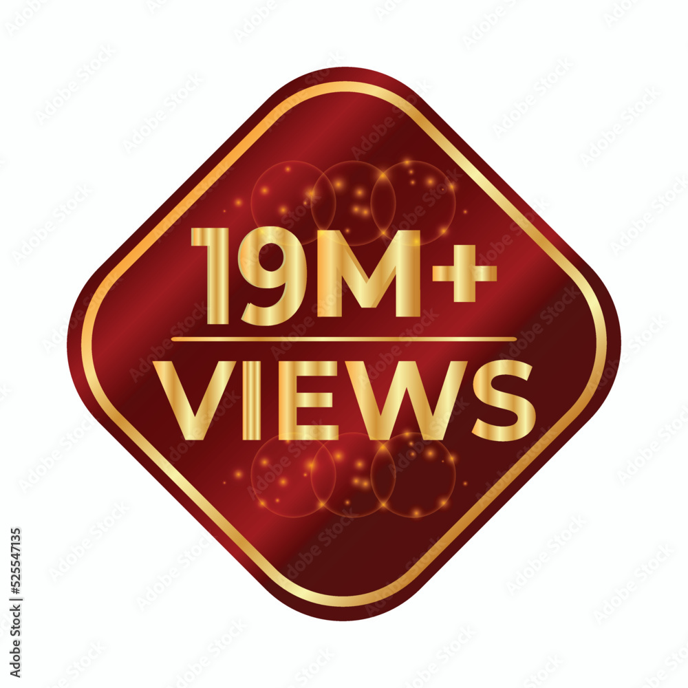 19 Million Plus Views Vector Design. 19 Million Plus Views Vector Design.