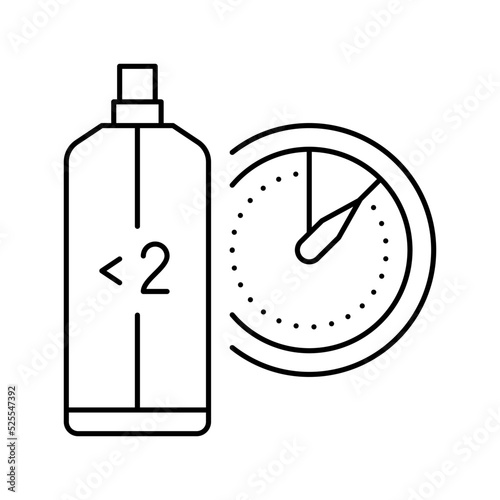 eau fraiche aftershave mist line icon vector illustration