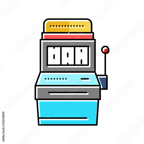 slot mashine game color icon vector illustration