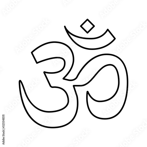 hinduism religion line icon vector illustration