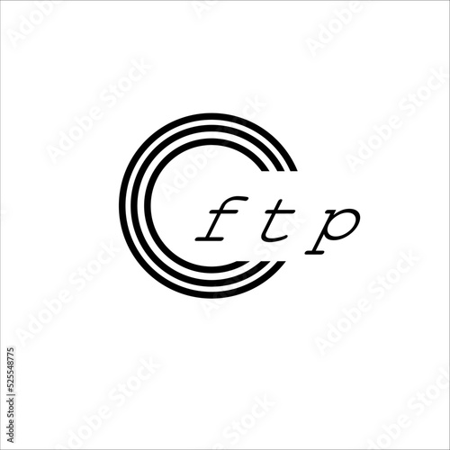 FTP Letters creative circle logo design. vector colorful  letter logo black and white.