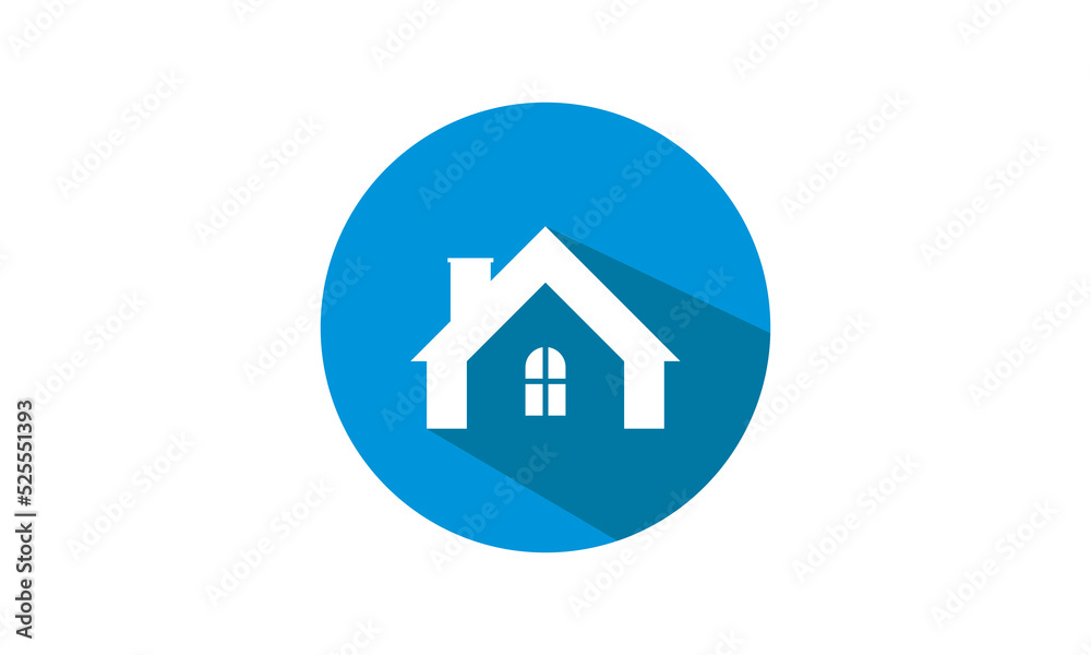 circle logo building home vector