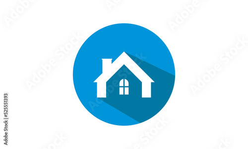 circle logo building home vector