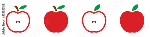 Apple icon. Fruits icon, vector illustration