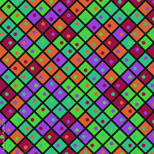 Color Rhombus tile tessellation pattern illustration
