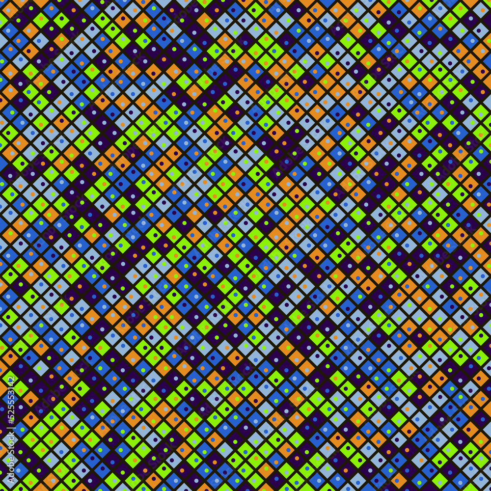Color Rhombus tile tessellation pattern illustration Color Rhombus tile tessellation pattern illustration