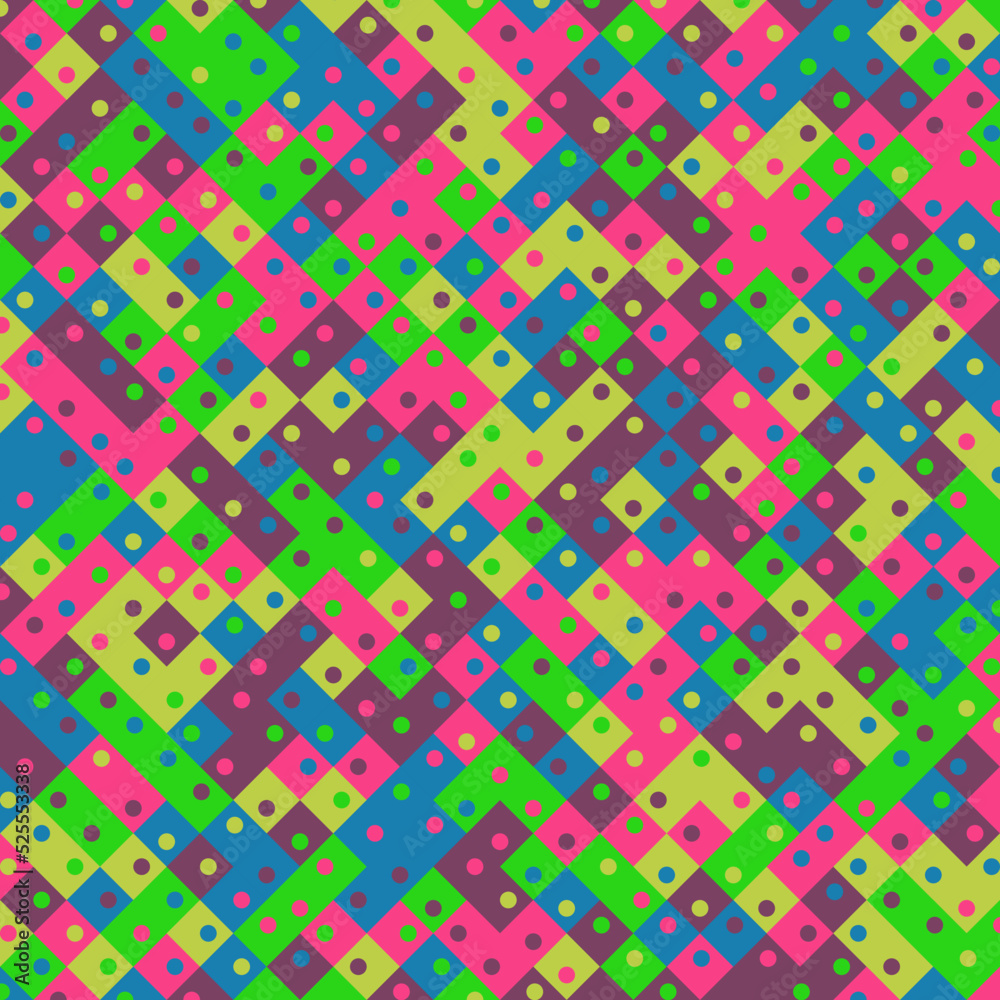 Color Rhombus tile tessellation pattern illustration Color Rhombus tile tessellation pattern illustration