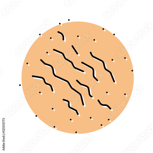 pitted or sunken scar color icon vector illustration