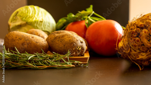 raw vegetable for soup potatoes