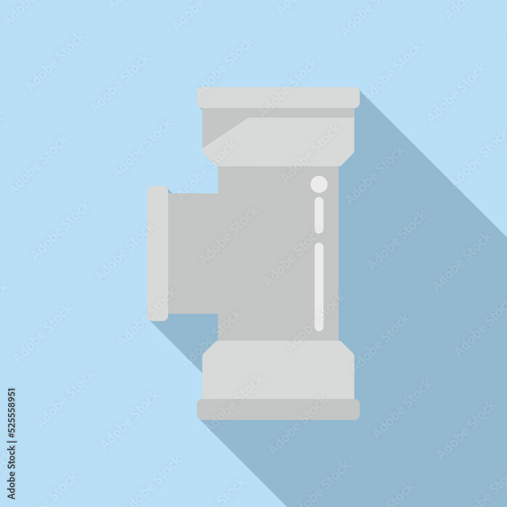 Pipe drain icon flat vector. Water pipeline Pipe drain icon flat vector. Water pipeline