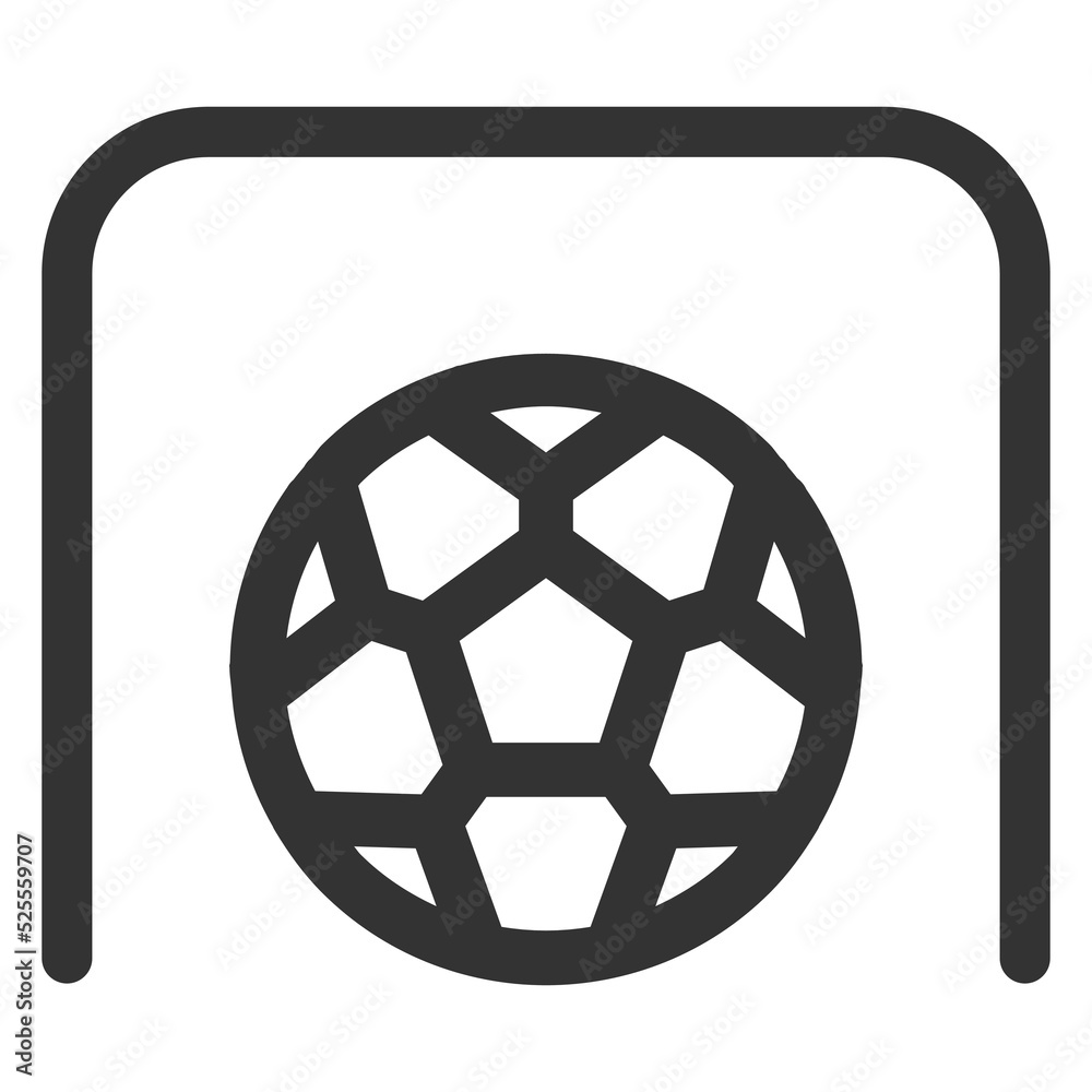 Futsal icon. Ball and gates. Flat style vector illustration isolated on white background Futsal icon. Ball and gates. Flat style vector illustration isolated on white background