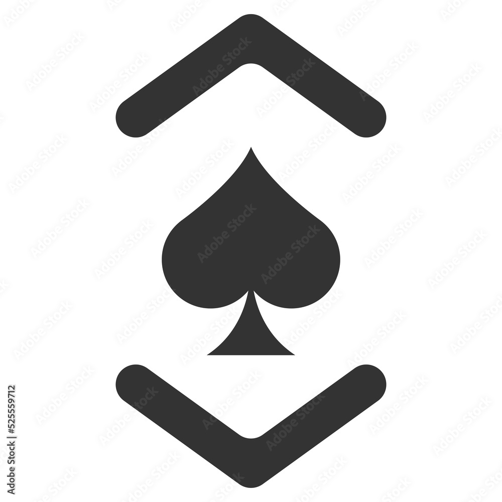 Hilo casino game icon. Flat style vector illustration isolated on white background Hilo casino game icon. Flat style vector illustration isolated on white background