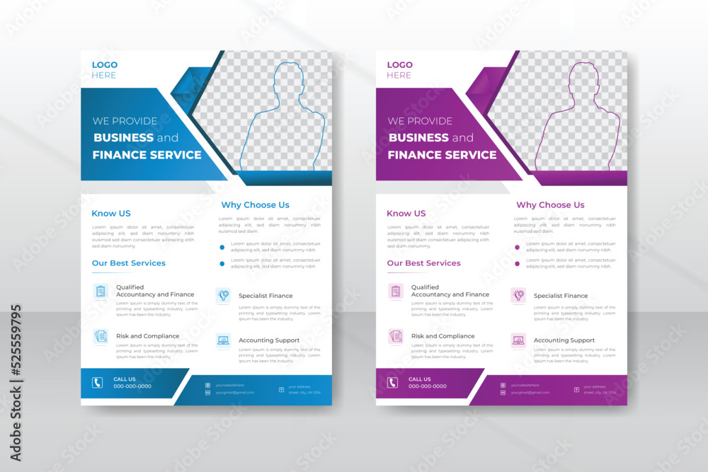 Corporate business flyer template design