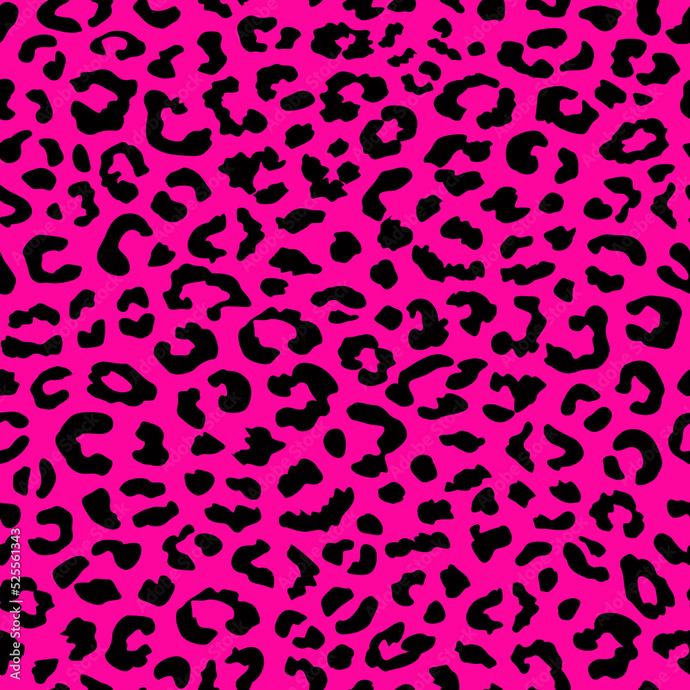 pink leopard spots seamless pattern. animal print. good for fabric,  fashion, dress, wallpaper, background. Stock Vector