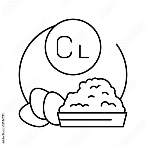 cl vitamin line icon vector illustration