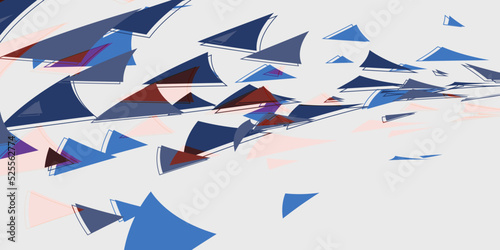 Wallpaper Mural Abstract blue triangle background Torontodigital.ca