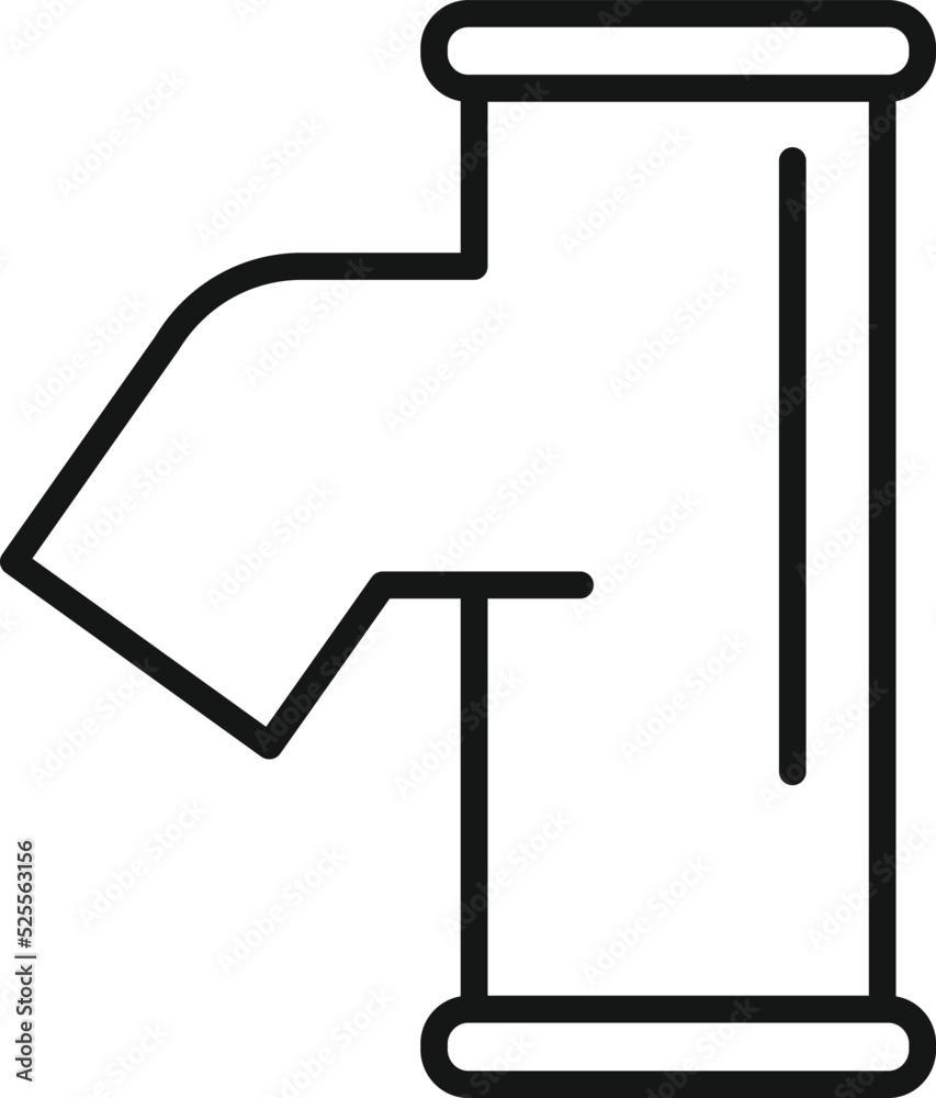 Industrial pipe icon outline vector. Plumber service Industrial pipe icon outline vector. Plumber service