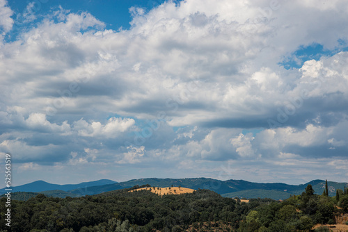 Tuscany, Italy. Hills near to the medieval hill town of Pitigliano. Tuscan landscape photo