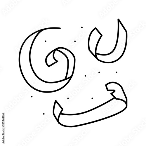 shavings wood timber line icon vector illustration