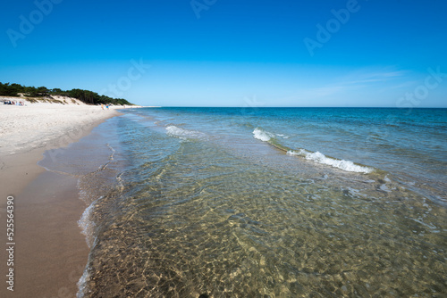 Fototapeta Naklejka Na Ścianę i Meble -  Baltic Sea. Beautiful beach, coast and dune on the Hel Peninsula. Piękne plaże półwyspu helskiego z widokiem na wydmę, roślinność wydmową, piasek i morze bałtyckie.  Okolice Helu i Juraty 
