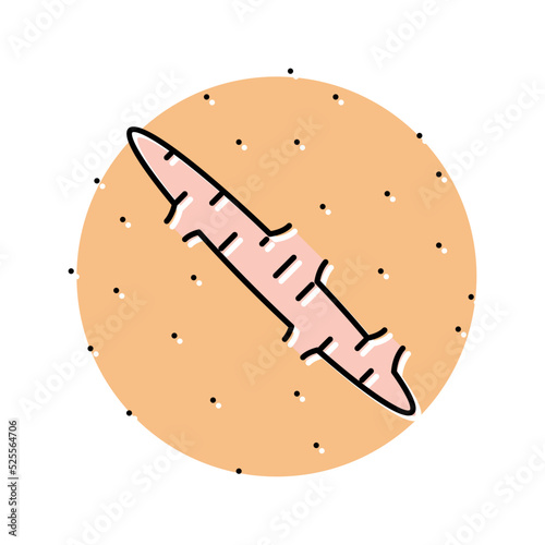 hypertrophic scar color icon vector illustration
