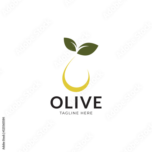 Olive oil logo design for initials g and business.