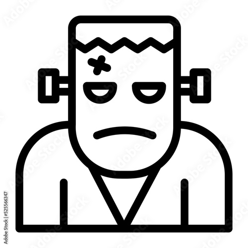 frankenstein line icon