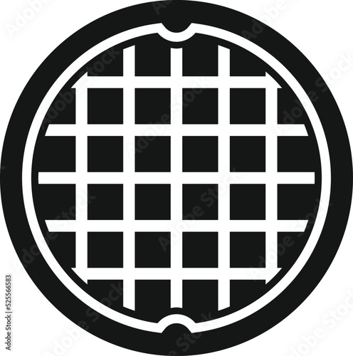 Sidewalk manhole icon simple vector. City road