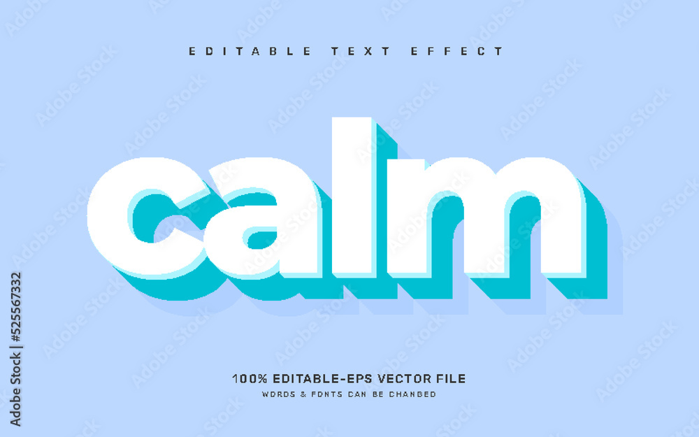Calm editable text effect template