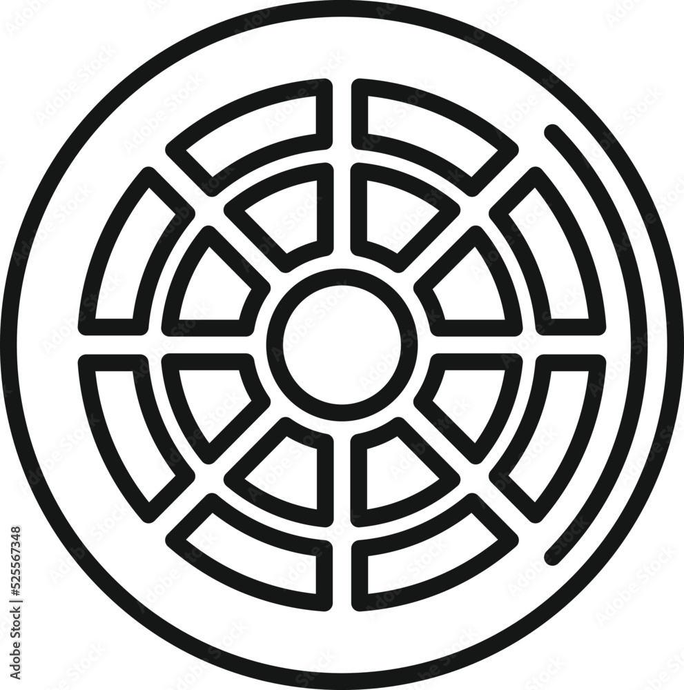 Sewer manhole icon outline vector. City road Sewer manhole icon outline vector. City road