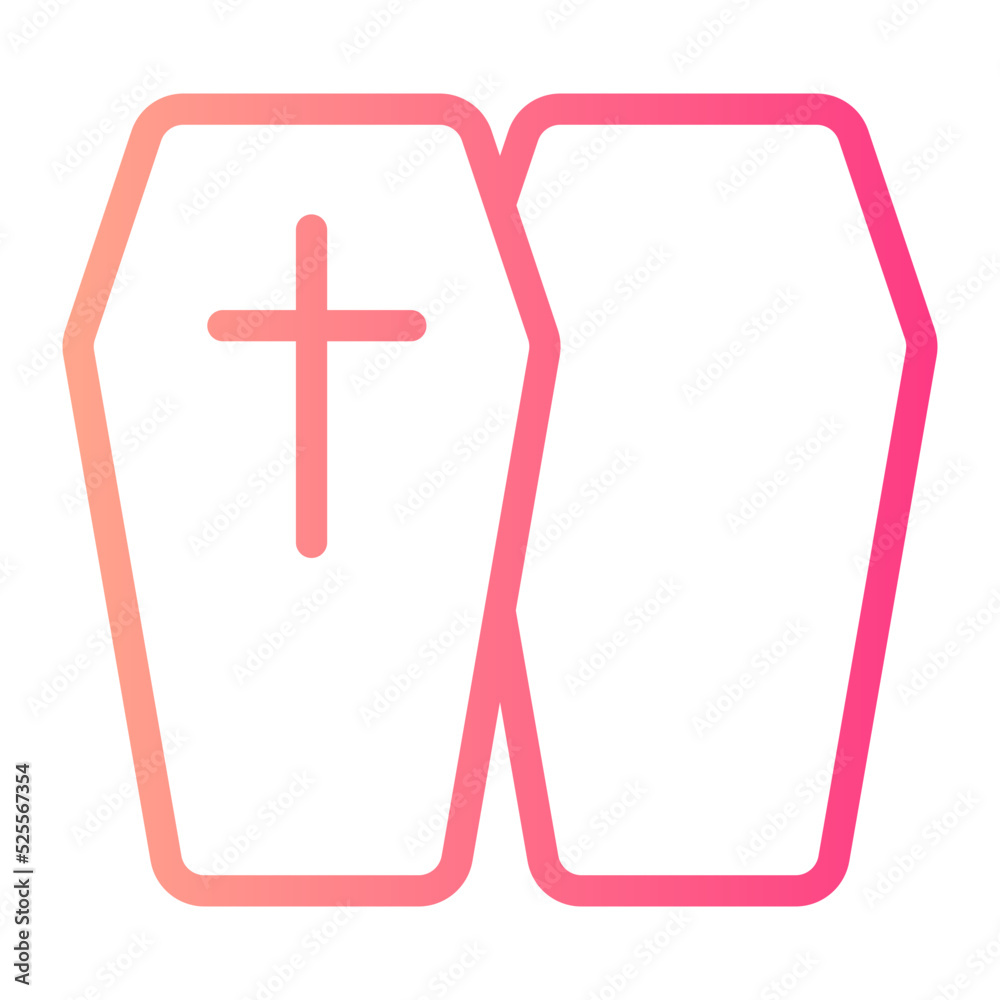 Obraz premium coffin gradient icon