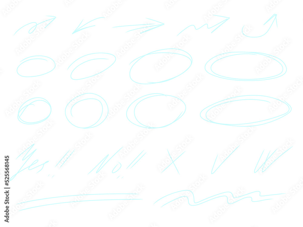Highlight oval frames, marker pen arrows, hand drawn underlines lines. Hand drawn scribble doodle circle set. Ovals and ellipses line template. Stock vector illustration isolated on white background. Highlight oval frames, marker pen arrows, hand drawn underlines lines. Hand drawn scribble doodle circle set. Ovals and ellipses line template. Stock vector illustration isolated on white background.