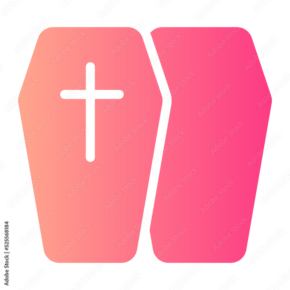 Obraz premium coffin gradient icon