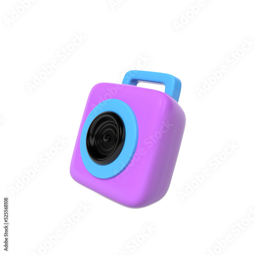 Camera Icon isolated 3d Render illustration