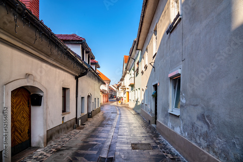Narrow street in the down town of Kranj  Slovenia