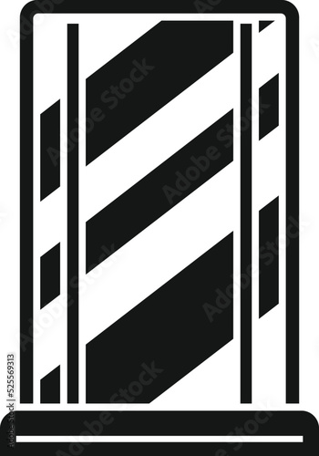 Bath cabin icon simple vector. Glass stall