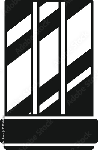 Home cabin icon simple vector. Room bath