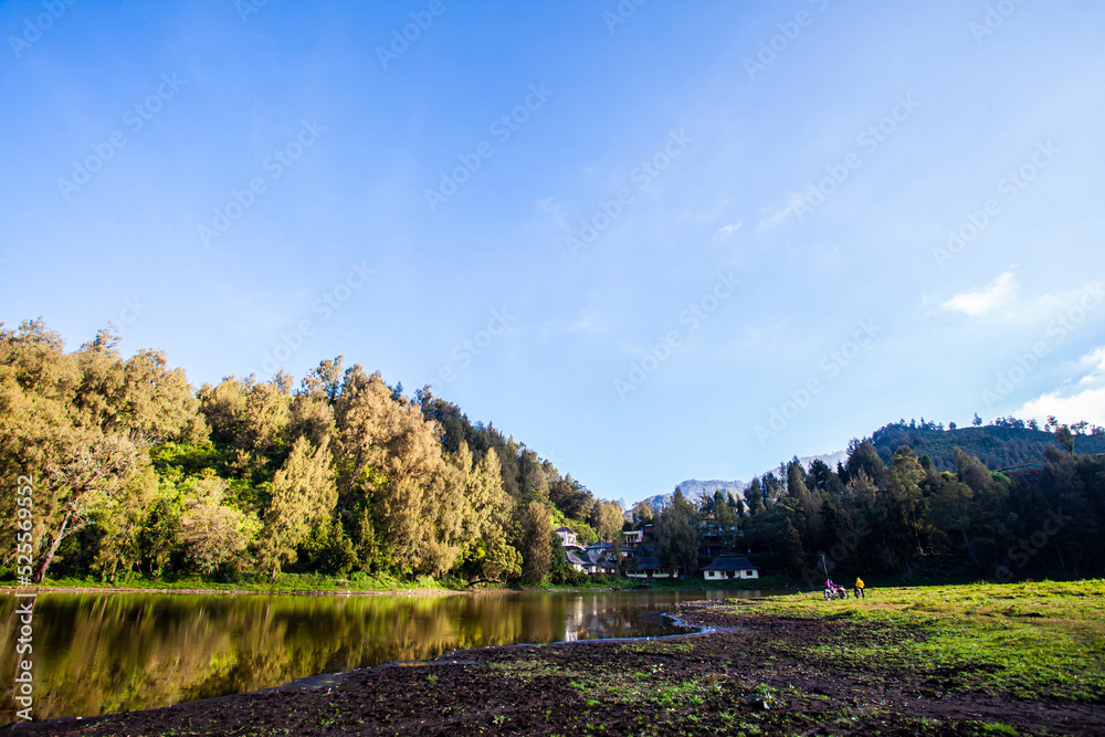 Semeru Ranu The beauty of Ranu Pani, the lake at the foot of Mount Semeru, is the ...