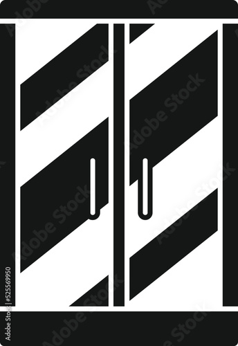 Wash door cabin icon simple vector. Stall glass