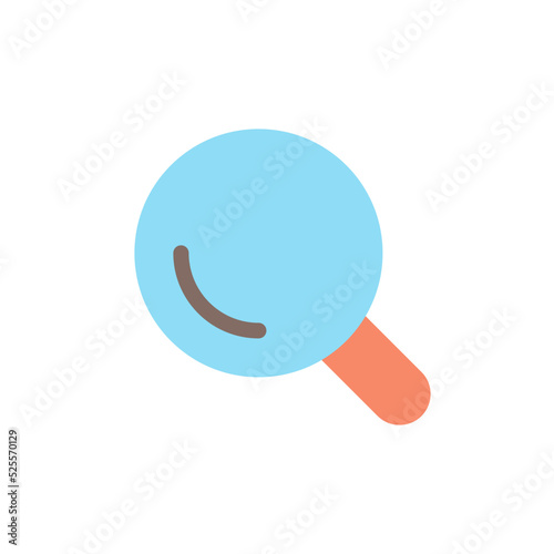 On-site search flat color ui icon. Navigation menu. E-commerce site. Find content. Online marketplace. Simple filled element for mobile app. Colorful solid pictogram. Vector isolated RGB illustration