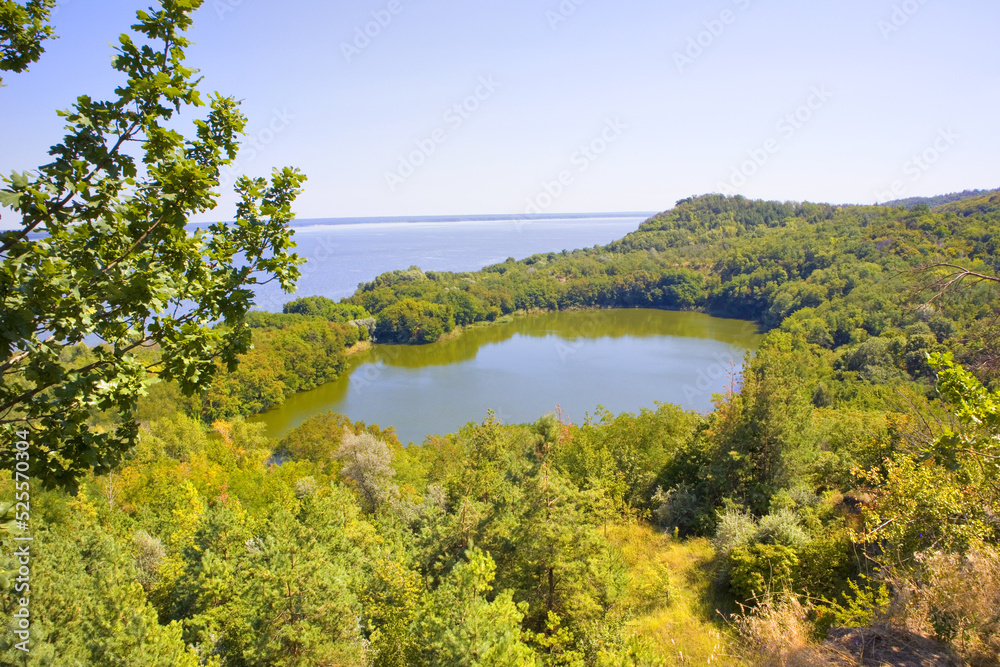 View of Buchak Lake in Cherkasy region, Ukraine	