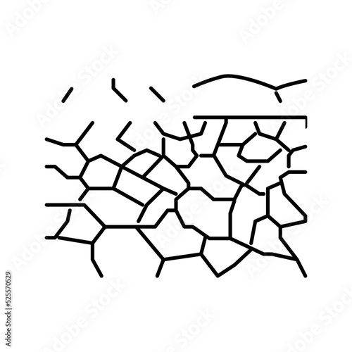 uyuni salt flats line icon vector illustration
