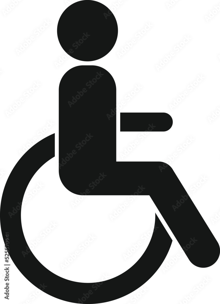 Disabled wc icon simple vector. Toilet restroom Disabled wc icon simple vector. Toilet restroom